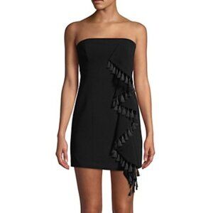 Cinq à Sept - Nat Tassel-Trimmed strapless mini dress